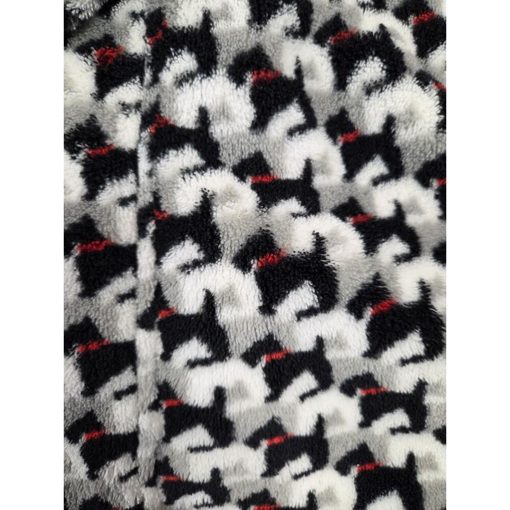 Vera Bradley Scottie Schnauzer DOG Hooded Plush Robe Tie Closure 2 Pockets S/M - Picture 2 of 4